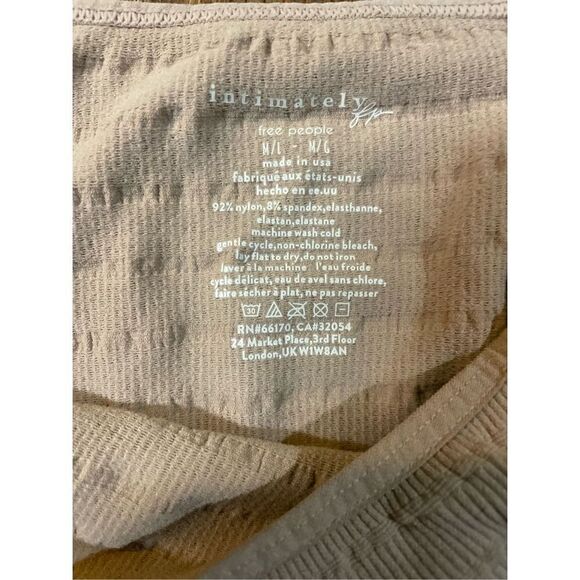 Free People Intimately Free Women's Square One Seamless Cami size M/L NWT Nude - Picture 6 of 8
